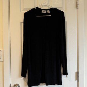 Chico's Travelers Women's Black Button Cardigan Size 2 / Large